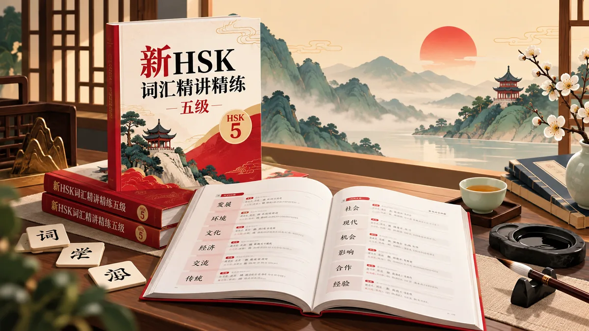 Tải Sách TẢI SÁCH TINH GIẢNG TINH LUYỆN TỪ VỰNG HSK5 – 新HSK词汇精讲精练五级 - Bản Số Hóa & Tải PDF Miễn Phí - FoxHSK