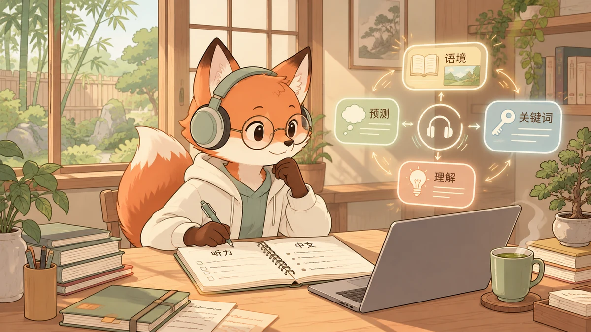 Bí Quyết Luyện Nghe Tiếng Trung Hiệu Quả: Sức Mạnh Của Kỹ Năng Nghe Từ Trên Xuống - FoxHSK