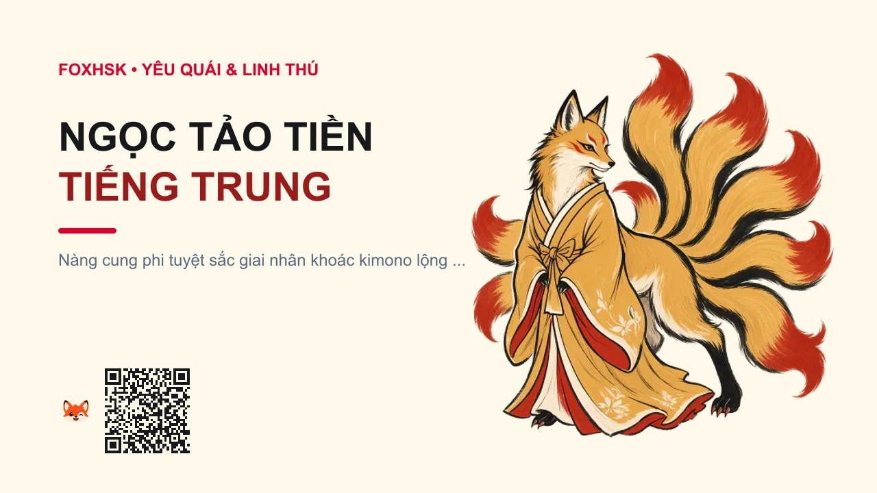 Ngọc Tảo Tiền Tiếng Trung Là Gì? (玉藻前 - yùmǎoqián) • Nguồn Gốc Truyền thuyết Heian, Tam, Dấu Ấn Pop Culture & Phương Pháp Hóa Giải - FoxHSK