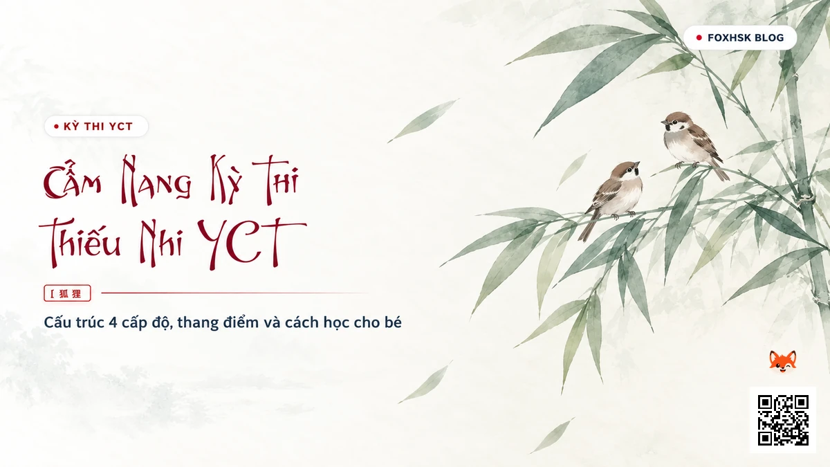 Kỳ Thi Hoa Ngữ Thiếu Nhi YCT: Cấu Trúc Đề Thi 4 Cấp Độ, Thang Điểm & Phương Pháp Học Cho Bé - FoxHSK
