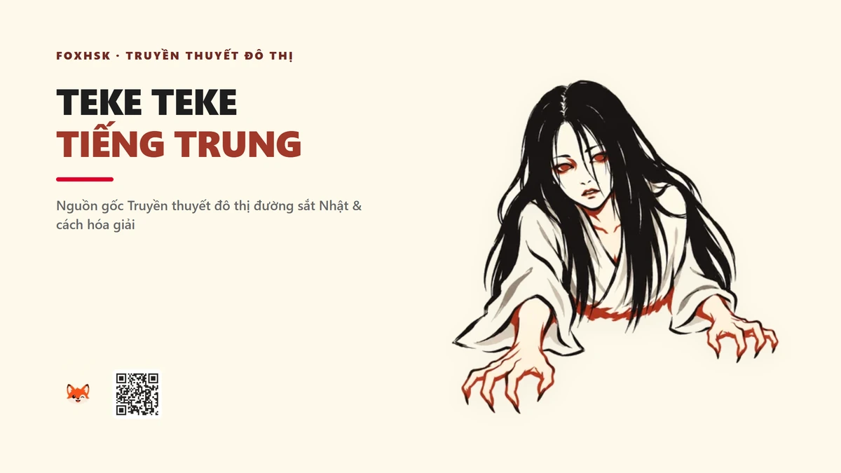 Teke Teke Tiếng Trung Là Gì? (特克特克 - tèkè tèkè) • Nguồn Gốc Truyền thuyết đô thị, Dấu Ấn Pop Culture & Phương Pháp Hóa Giải - FoxHSK