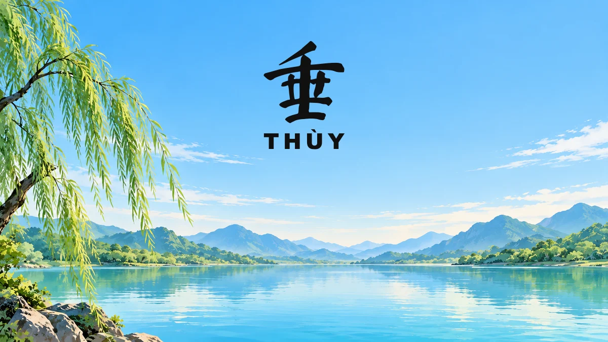Tên Đệm THÙY Trong Tiếng Trung Là Gì? Ý Nghĩa Chữ Thùy, Tự Nguyên Chữ Hán & Cách Đặt Tên Đệm Hay Nhất - FoxHSK
