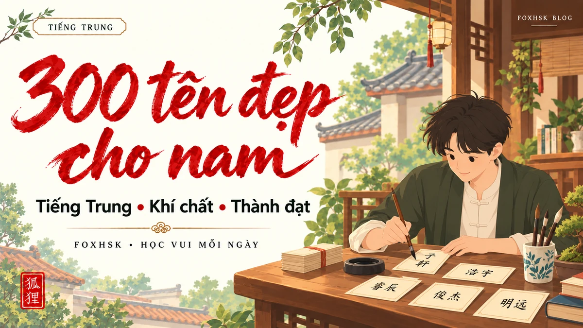 300+ Tên Tiếng Trung Hay Cho Nam Thể Hiện Bản Lĩnh, Khí Chất & Thành Đạt - FoxHSK
