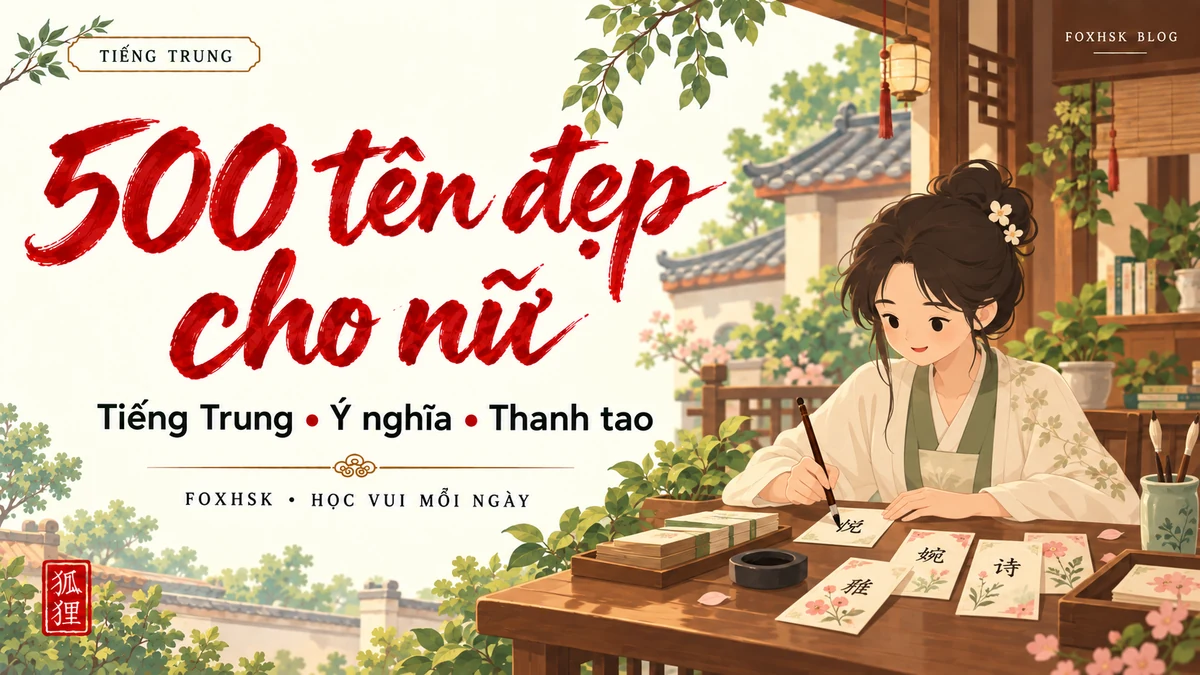 500+ Tên Tiếng Trung Hay Cho Nữ Ý Nghĩa, Thanh Tao & Sang Chảnh Nhất - FoxHSK