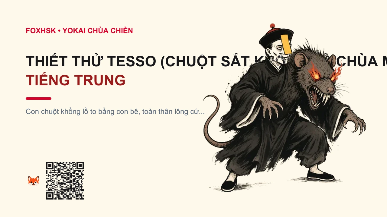 Thiết Thử Tesso (Chuột Sắt Khổng Lồ Chùa Miidera) Tiếng Trung Là Gì? (铁鼠 - tiěshǔ) • Nguồn Gốc Heike Monogatari, Chùa, Dấu Ấn Pop Culture & Phương Pháp Hóa Giải - FoxHSK