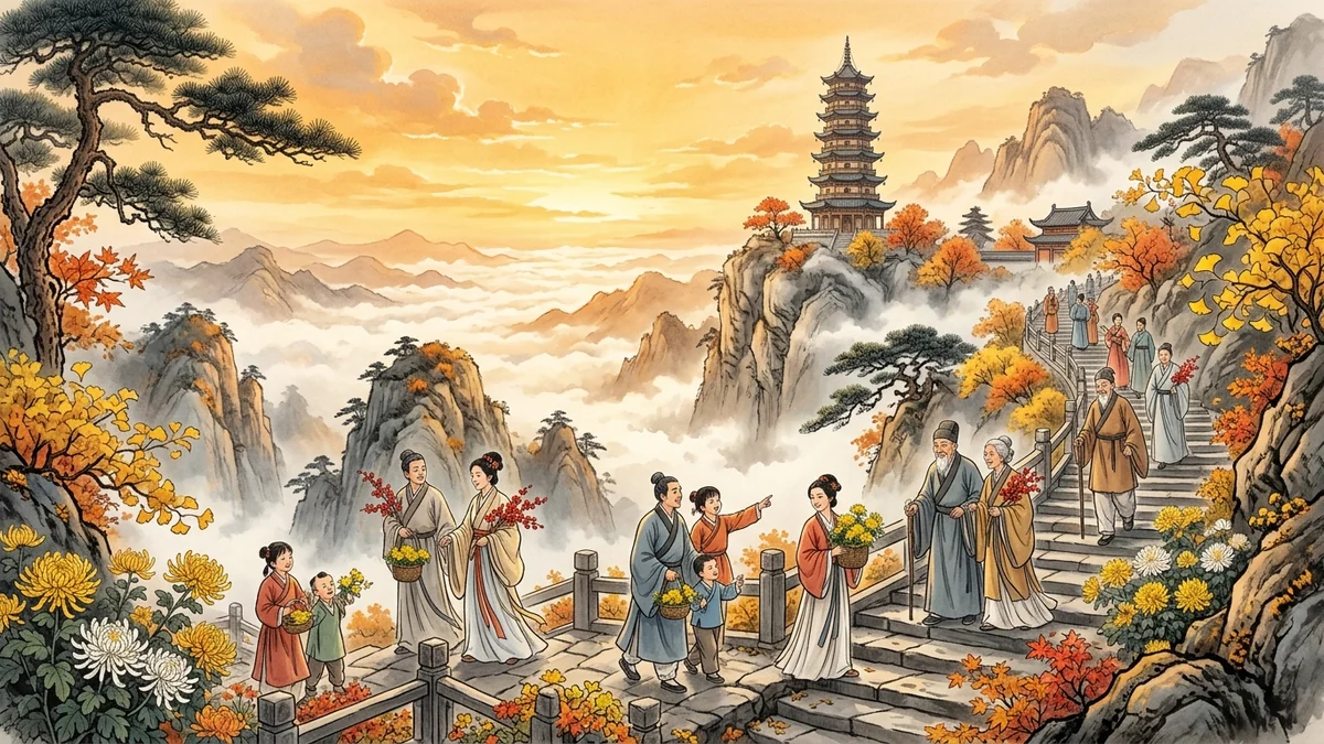 Tết Trùng Cửu (Tết Trùng Dương) Mùng 9 Tháng 9 Là Gì? Điển Tích Văn Hóa, Phong Tục Leo Núi Ngắm Hoa Cúc & Trọn Bộ Từ Vựng Tiếng Trung Lễ Hội | FoxHSK
