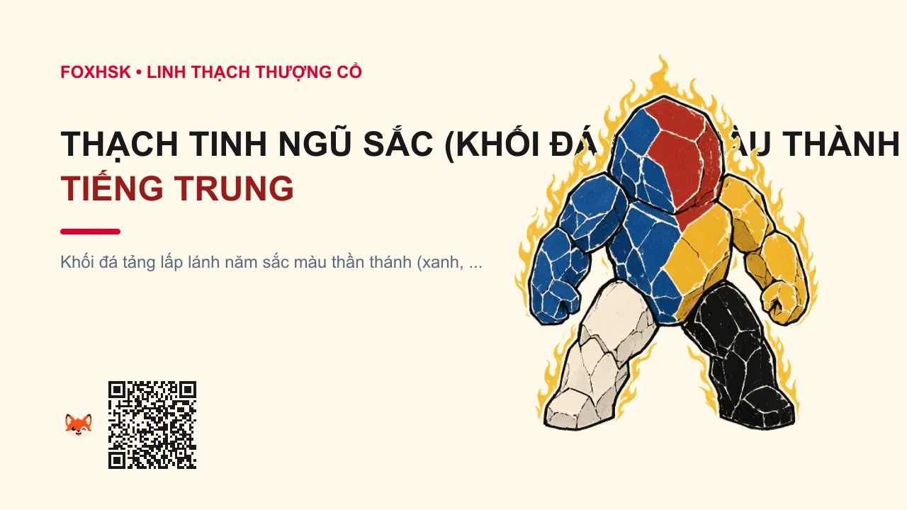 Thạch Tinh Ngũ Sắc (Khối Đá Năm Màu Thành Tinh) Tiếng Trung Là Gì? (五色石精 - wǔsè shí jīng) • Nguồn Gốc Thần thoại Nữ Oa vá trời, Dấu Ấn Pop Culture & Phương Pháp Hóa Giải - FoxHSK