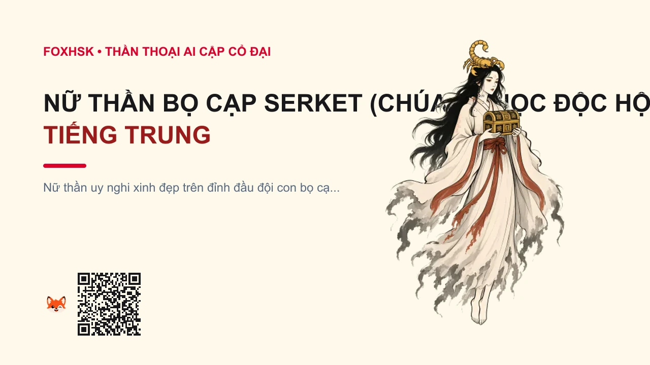 Nữ Thần Bọ Cạp Serket (Chúa Tể Nọc Độc Hộ Mệnh) Tiếng Trung Là Gì? (塞尔凯特 - sài'ěrkǎitè) • Nguồn Gốc Lăng mộ hoàng gia, Dấu Ấn Pop Culture & Phương Pháp Hóa Giải - FoxHSK