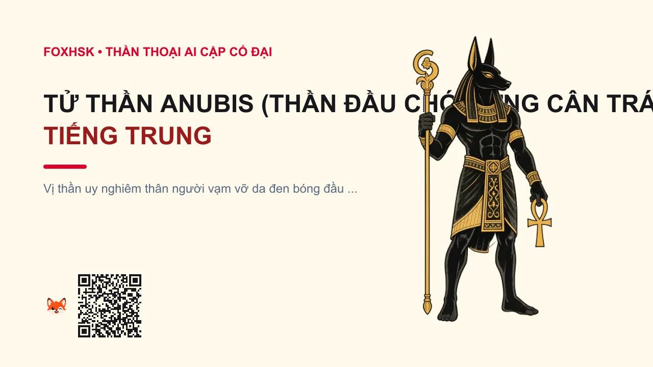 Tử Thần Anubis (Thần Đầu Chó Rừng Cân Trái Tim) Tiếng Trung Là Gì? (阿努比斯 - ānǔbǐsī) • Nguồn Gốc Sách Của Người Chết Ai, Dấu Ấn Pop Culture & Phương Pháp Hóa Giải - FoxHSK