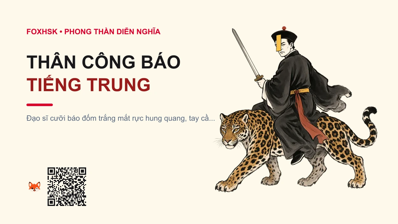 Thân Công Báo Tiếng Trung Là Gì? (申公豹 - shēngōngbào) • Nguồn Gốc Phong Thần Diễn Nghĩa,, Dấu Ấn Pop Culture & Phương Pháp Hóa Giải - FoxHSK