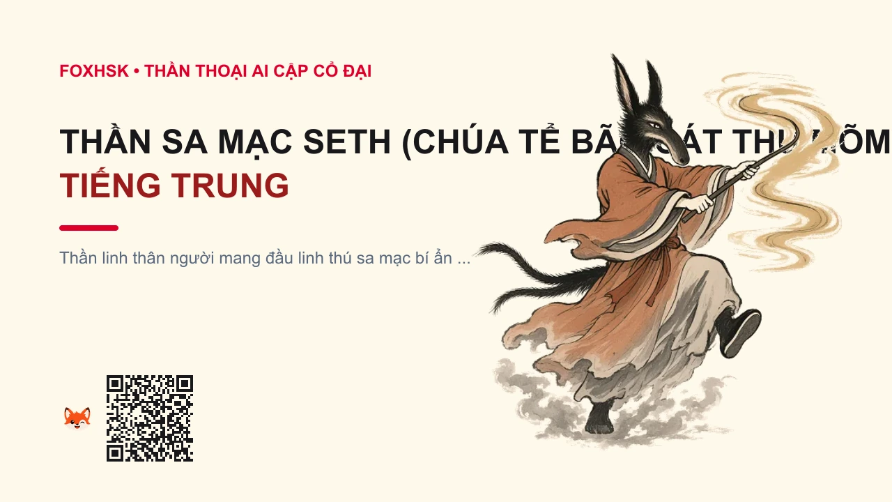 Thần Sa Mạc Seth (Chúa Tể Bão Cát Thú Mõm Cong) Tiếng Trung Là Gì? (赛特神兽 - sàitè shénshòu) • Nguồn Gốc Thần thoại Ai Cập cổ, Dấu Ấn Pop Culture & Phương Pháp Hóa Giải - FoxHSK