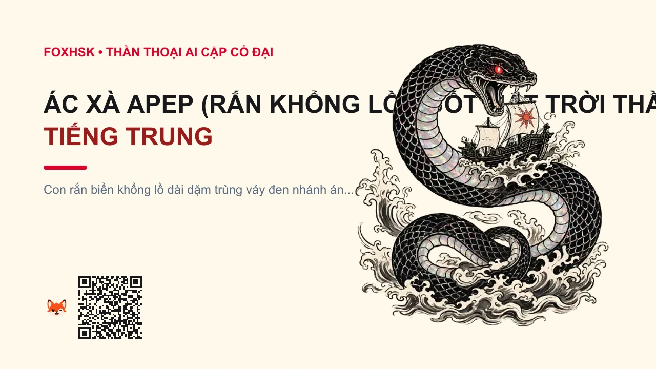 Ác Xà Apep (Rắn Khổng Lồ Nuốt Mặt Trời Thần Ra) Tiếng Trung Là Gì? (阿波菲斯 - ābōfēisī) • Nguồn Gốc Vực thẳm cõi âm Duat,, Dấu Ấn Pop Culture & Phương Pháp Hóa Giải - FoxHSK