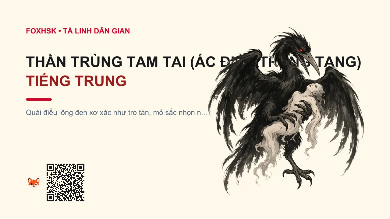 Thần Trùng Tam Tai (Ác Điểu Trùng Tang) Tiếng Trung Là Gì? (丧门神禽 - sàngmén shénqín) • Nguồn Gốc Tín ngưỡng dân gian Bắc, Dấu Ấn Pop Culture & Phương Pháp Hóa Giải - FoxHSK