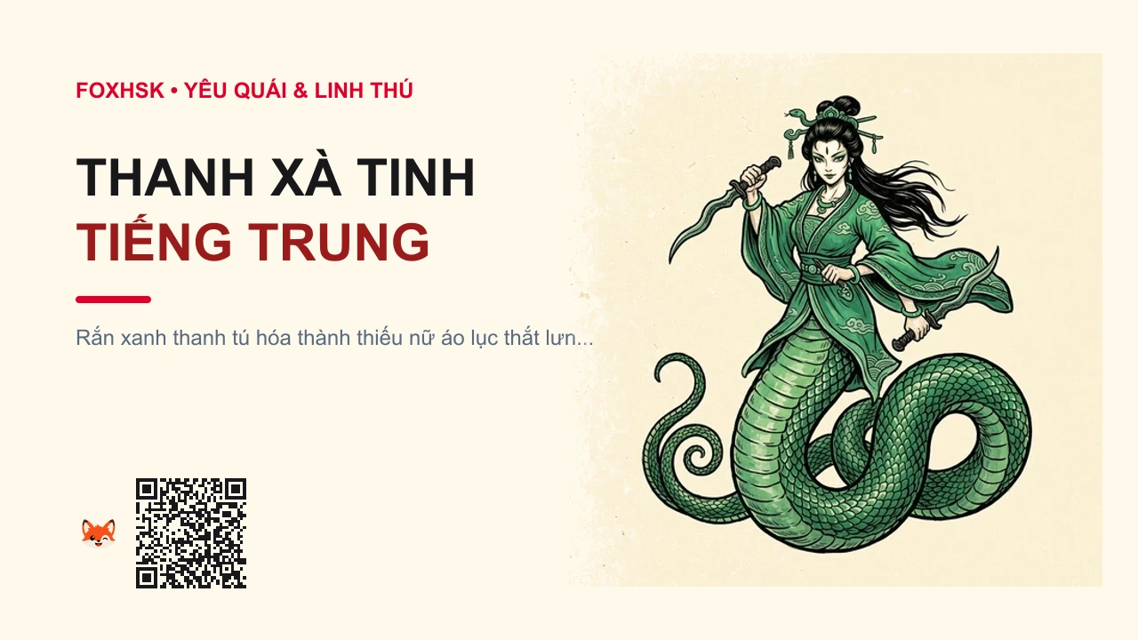Thanh Xà Tinh Tiếng Trung Là Gì? (青蛇精 - qīngshéjīng) • Nguồn Gốc Bạch Xà Truyện, Truyền, Dấu Ấn Pop Culture & Phương Pháp Hóa Giải - FoxHSK