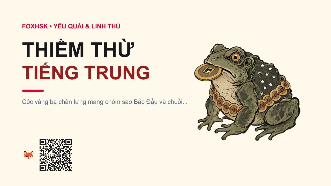 Thiềm Thừ Tiếng Trung Là Gì? (金蟾 - jīnchán) • Nguồn Gốc Điển tích Lưu Hải câu, Dấu Ấn Pop Culture & Phương Pháp Hóa Giải - FoxHSK