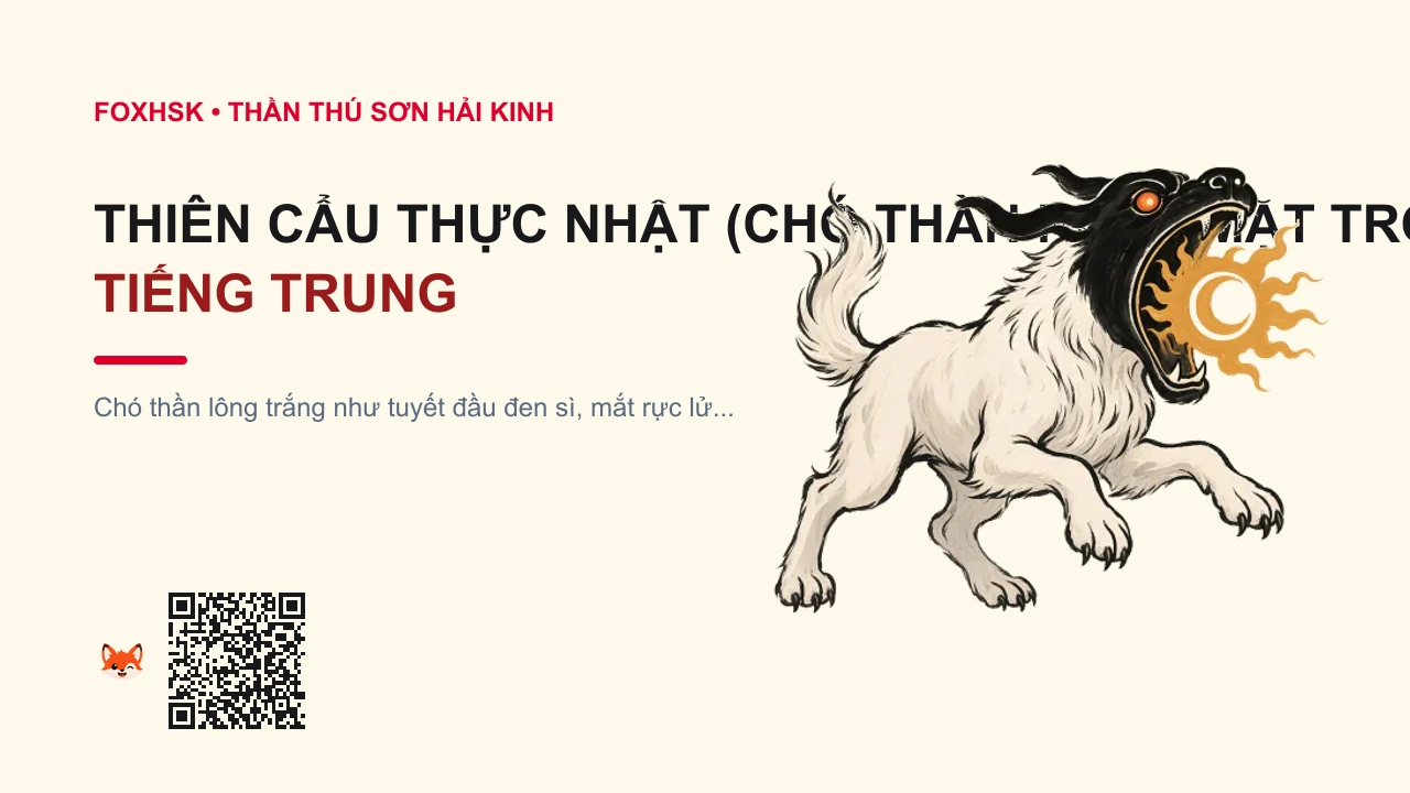 Thiên Cẩu Thực Nhật (Chó Thần Nuốt Mặt Trời) Tiếng Trung Là Gì? (天狗食日 - tiāngǒu shí rì) • Nguồn Gốc Sơn Hải Kinh - Tây Sơn, Dấu Ấn Pop Culture & Phương Pháp Hóa Giải - FoxHSK
