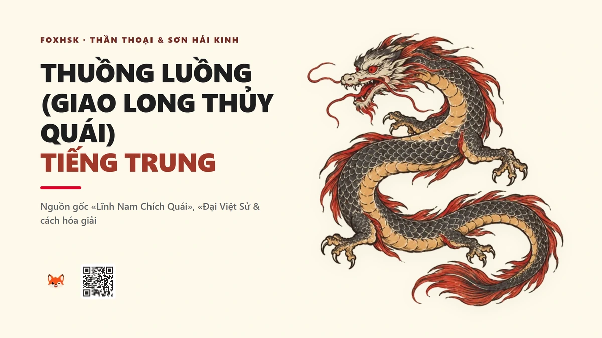 Thuồng Luồng (Giao Long Thủy Quái) Tiếng Trung Là Gì? (蛟龙 - jiāolóng) • Giao Long Thủy Thần Sông Hồng, Thời Đại Hùng Vương & Tục Xăm Mình Lạc Việt - FoxHSK
