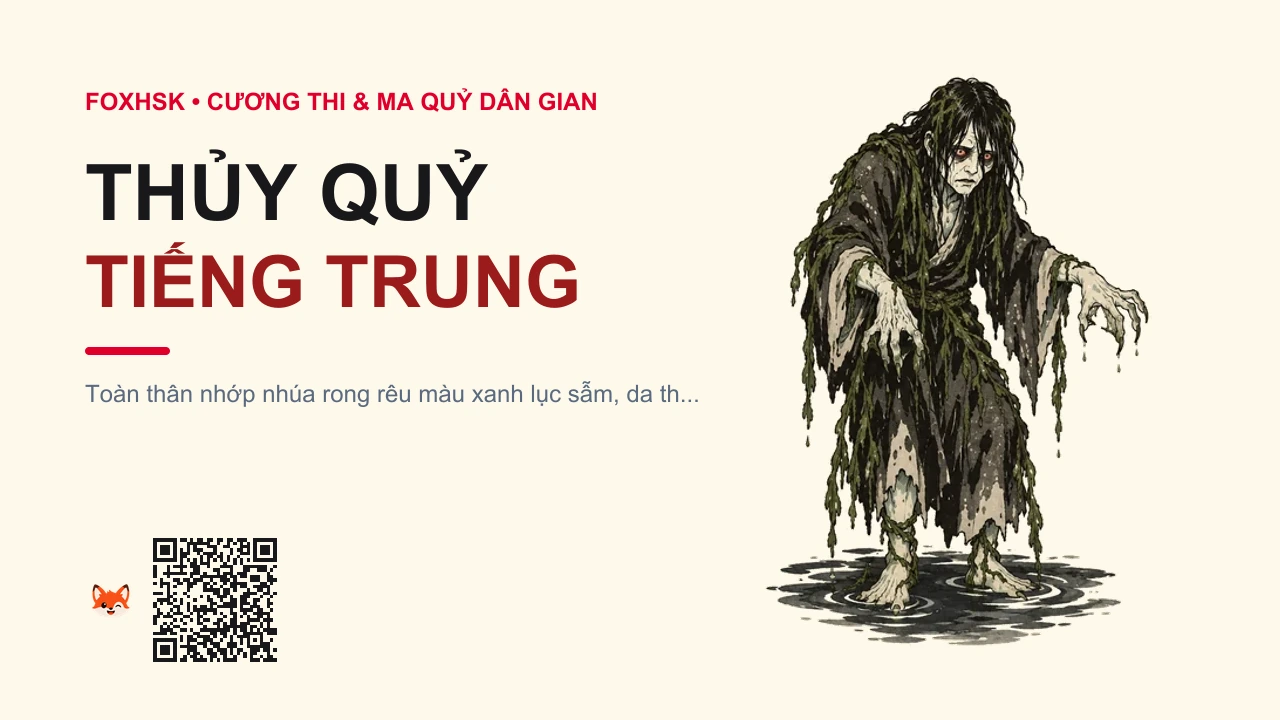 Thủy Quỷ Tiếng Trung Là Gì? (水鬼 - shuǐguǐ) • Nguồn Gốc Duyệt Vi Thảo Đường Bút, Dấu Ấn Pop Culture & Phương Pháp Hóa Giải - FoxHSK