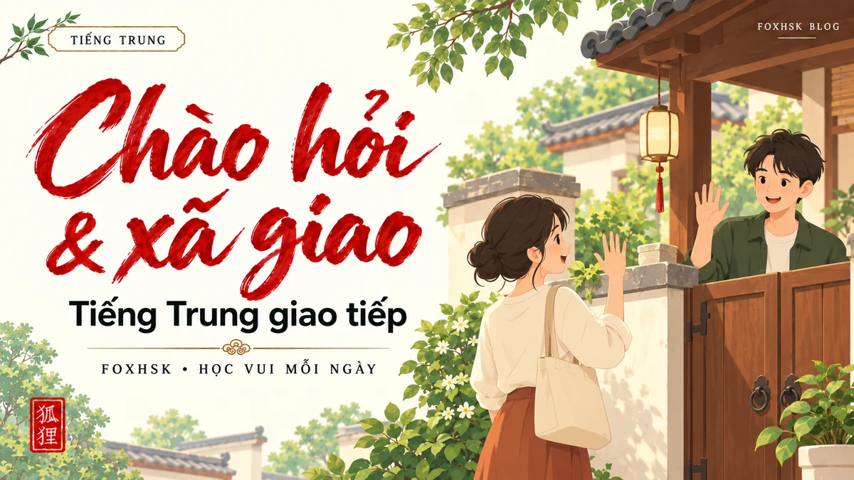 Học Tiếng Trung Theo Chủ Đề: Chào Hỏi & Xã Giao Thường Ngày (打招呼与日常问候) - 20 Mẫu Câu, Từ Vựng & Ngữ Pháp | FoxHSK - FoxHSK