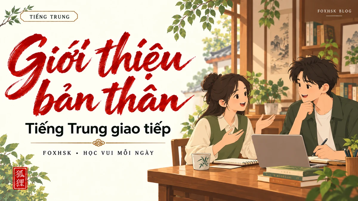Học Tiếng Trung Theo Chủ Đề: Giới Thiệu Bản Thân & Nghề Nghiệp (自我介绍与职业) - 20 Mẫu Câu, Từ Vựng & Ngữ Pháp | FoxHSK - FoxHSK