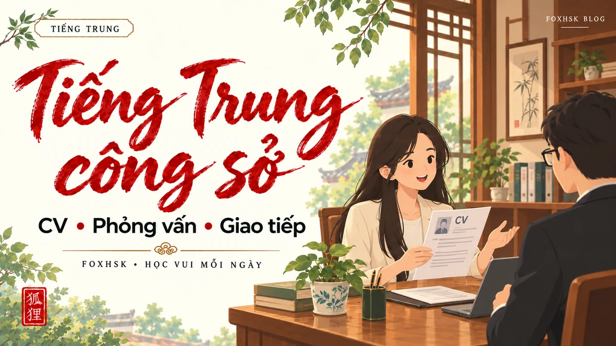 Tiếng Trung Công Sở Thực Chiến & Mẫu CV, Phỏng Vấn Xin Việc Lương Cao | FoxHSK - FoxHSK