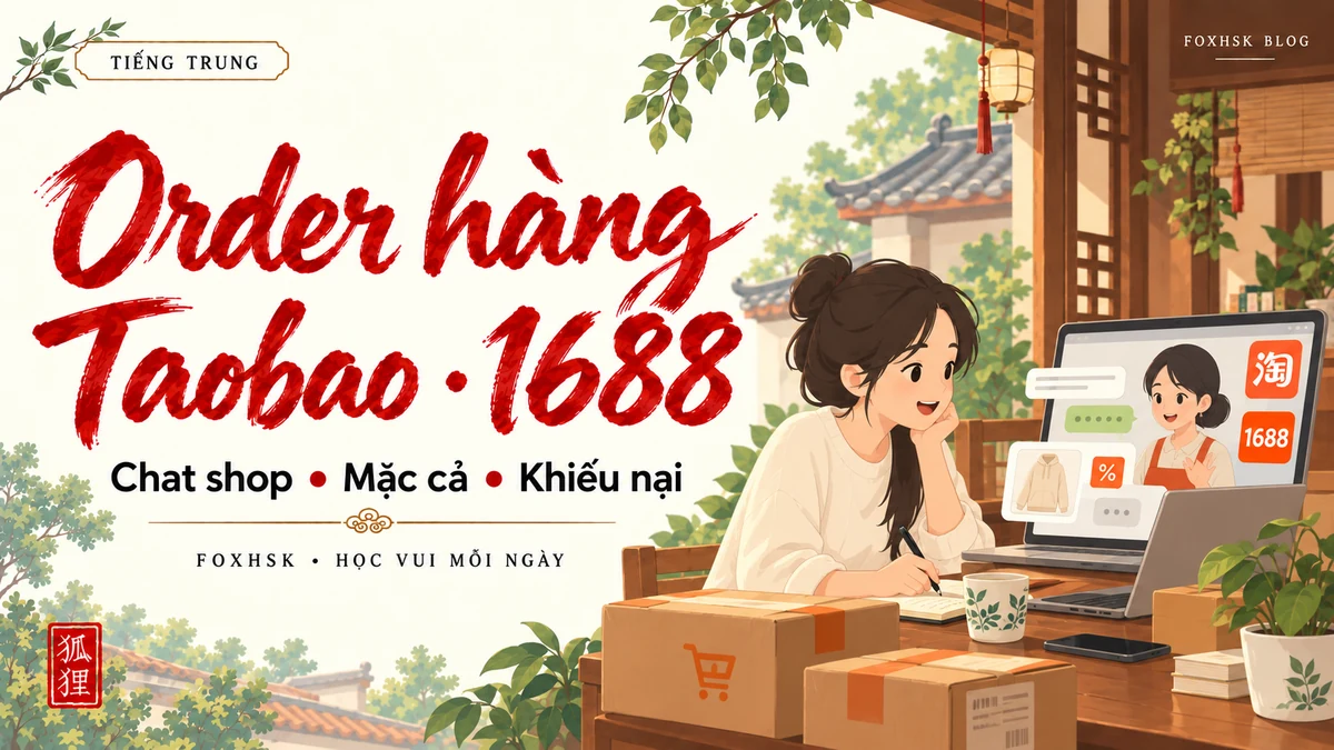Tiếng Trung Order Taobao, 1688: Mẫu Câu Chat Shop, Mặc Cả & Khiếu Nại | FoxHSK - FoxHSK