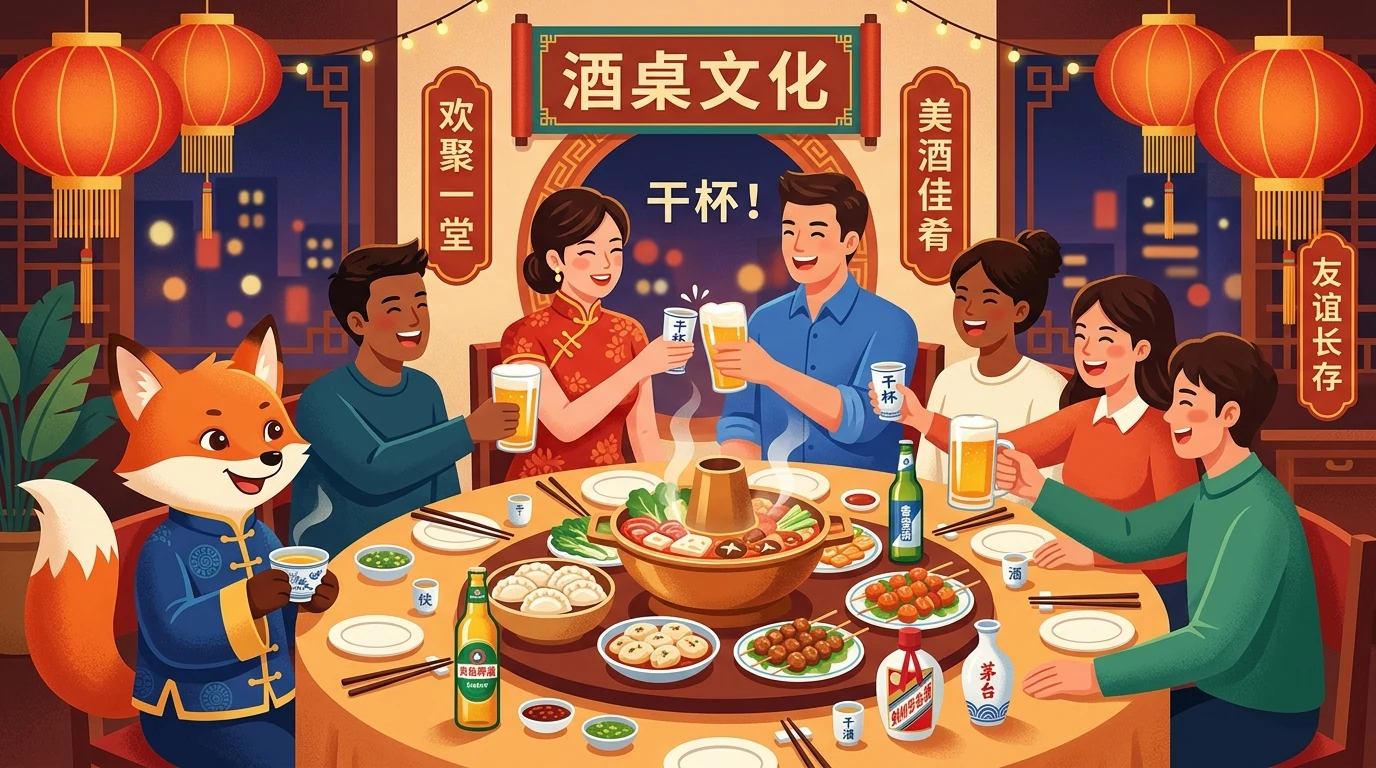 Tiếng Trung Trên Bàn Nhậu: Trọn Bộ Câu Zô, Chúc Rượu, Từ Chối & Hô Hào Thực Chiến - FoxHSK