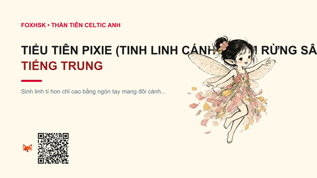 Tiểu Tiên Pixie (Tinh Linh Cánh Bướm Rừng Sâu Nghịch Ngợm) Tiếng Trung Là Gì? (皮克西小仙子 - píkèxī xiǎoxiānzǐ) • Nguồn Gốc Đồng hoang Cornwall và, Dấu Ấn Pop Culture & Phương Pháp Hóa Giải - FoxHSK
