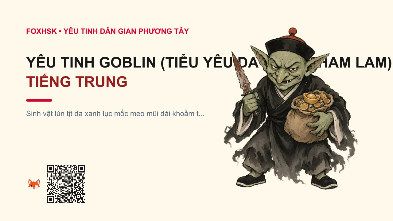 Yêu Tinh Goblin (Tiểu Yêu Da Xanh Tham Lam) Tiếng Trung Là Gì? (地精哥布林 - gēbùlín) • Nguồn Gốc Truyền thuyết dân gian, Dấu Ấn Pop Culture & Phương Pháp Hóa Giải - FoxHSK