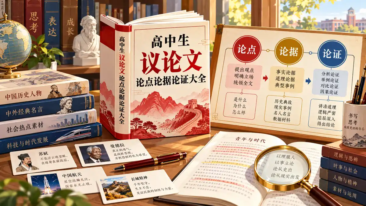 Tải Sách Toàn Tập Luận Điểm, Luận Cứ & Luận Chứng Văn Nghị Luận THPT (高中生议论文论点论据论证大全 – Bạch Hồng Hà Chủ Biên · NXB Giáo Dục Bắc Kinh) - Bản Số Hóa & PDF Miễn Phí - FoxHSK