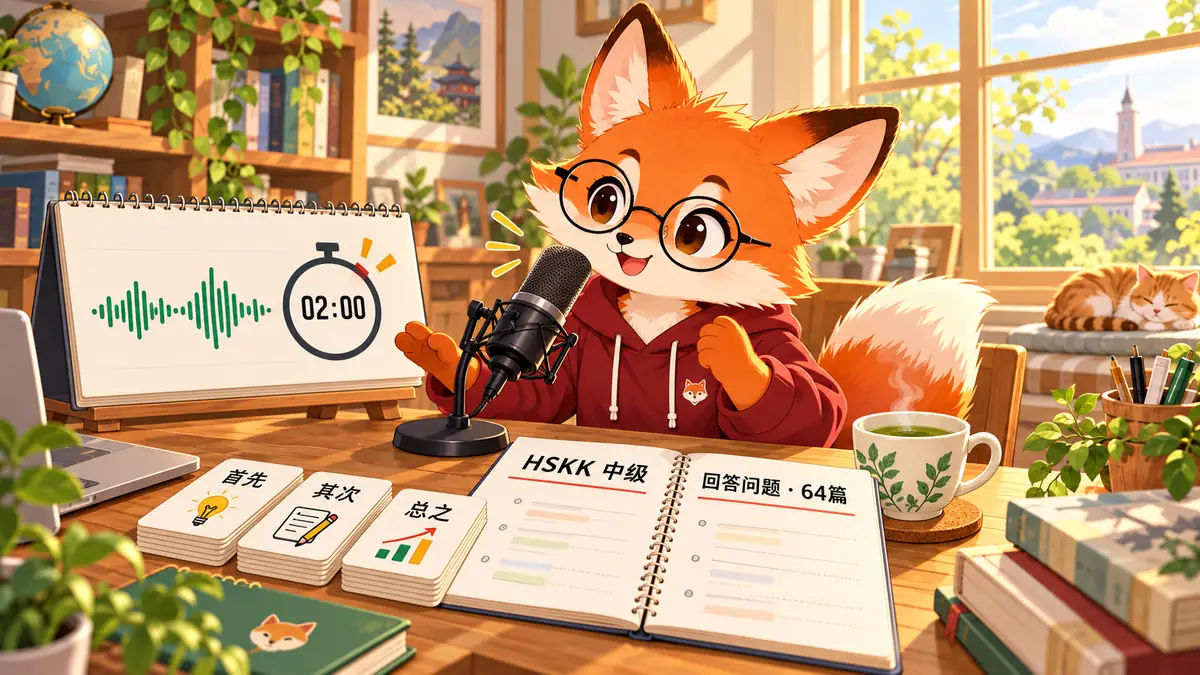 64 Bài Mẫu Trả Lời Câu Hỏi Thi Thật HSKK Trung Cấp PDF & Dàn Ý Điểm Cao - FoxHSK