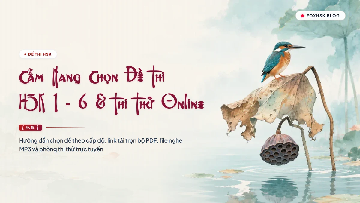 Đề thi HSK 1 mã HSK30-2024-M01 PDF có đáp án & Audio (Mới nhất) - FoxHSK