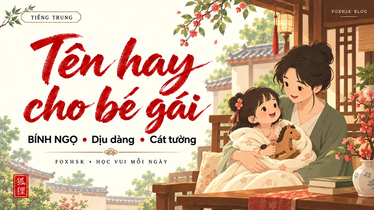 Top Tên Hay Cho Con Gái Năm 2026 Bính Ngọ Dịu Dàng Cát Tường Hợp Mệnh - FoxHSK