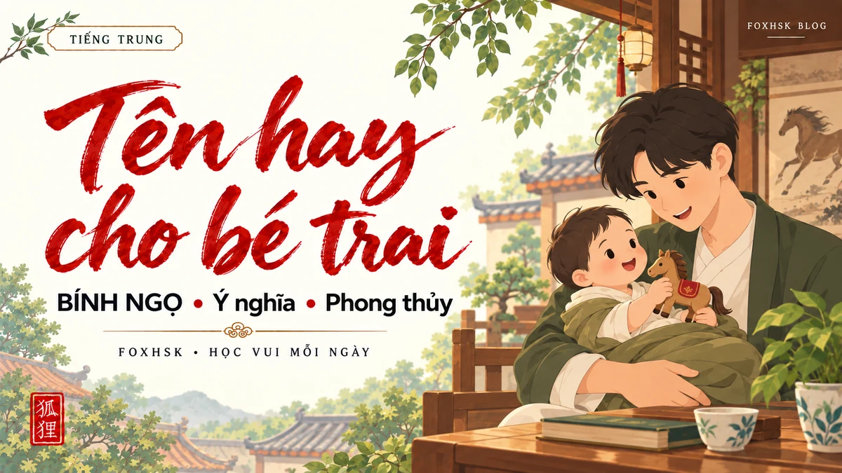 Top Tên Hay Cho Con Trai Năm 2026 Bính Ngọ Hợp Phong Thủy Ý Nghĩa Nhất - FoxHSK