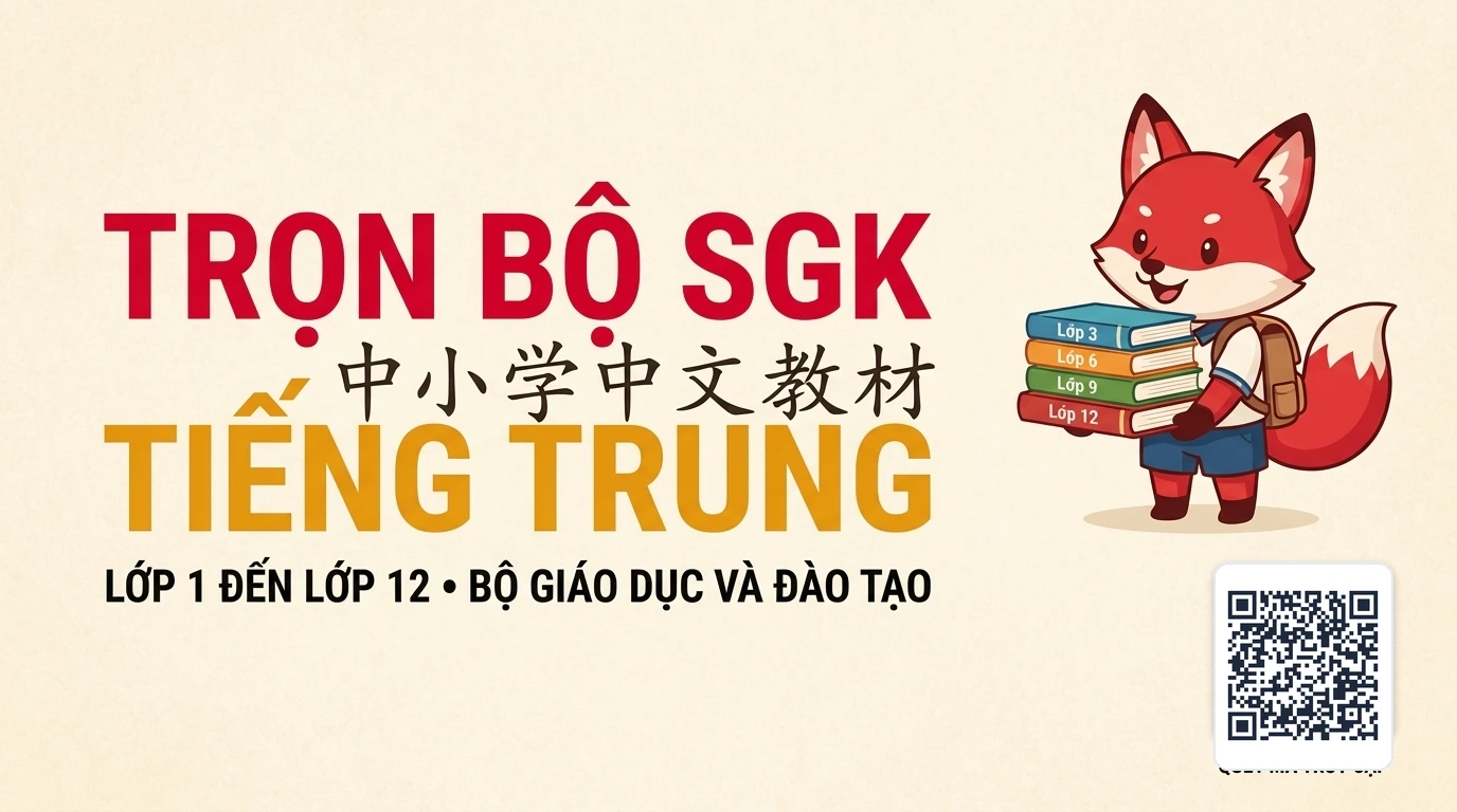 Trọn Bộ SGK Tiếng Trung Lớp 1 Đến Lớp 12 (PDF + Audio): Cấu Trúc, Mục Lục & Chuẩn Đầu Ra HSK - FoxHSK