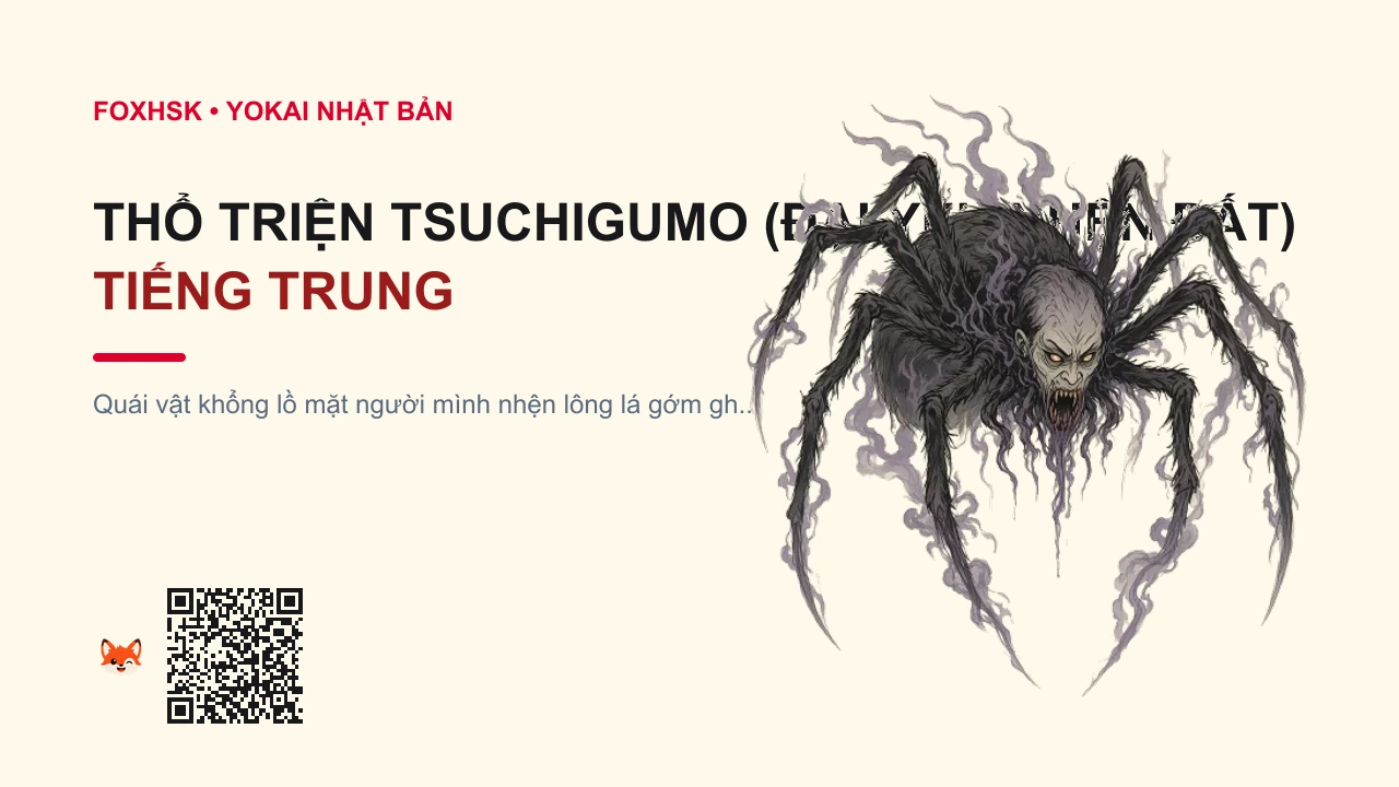 Thổ Triện Tsuchigumo (Đại Yêu Nhện Đất) Tiếng Trung Là Gì? (土蜘蛛 - tǔzhīzhū) • Nguồn Gốc Heike Monogatari, Thời, Dấu Ấn Pop Culture & Phương Pháp Hóa Giải - FoxHSK