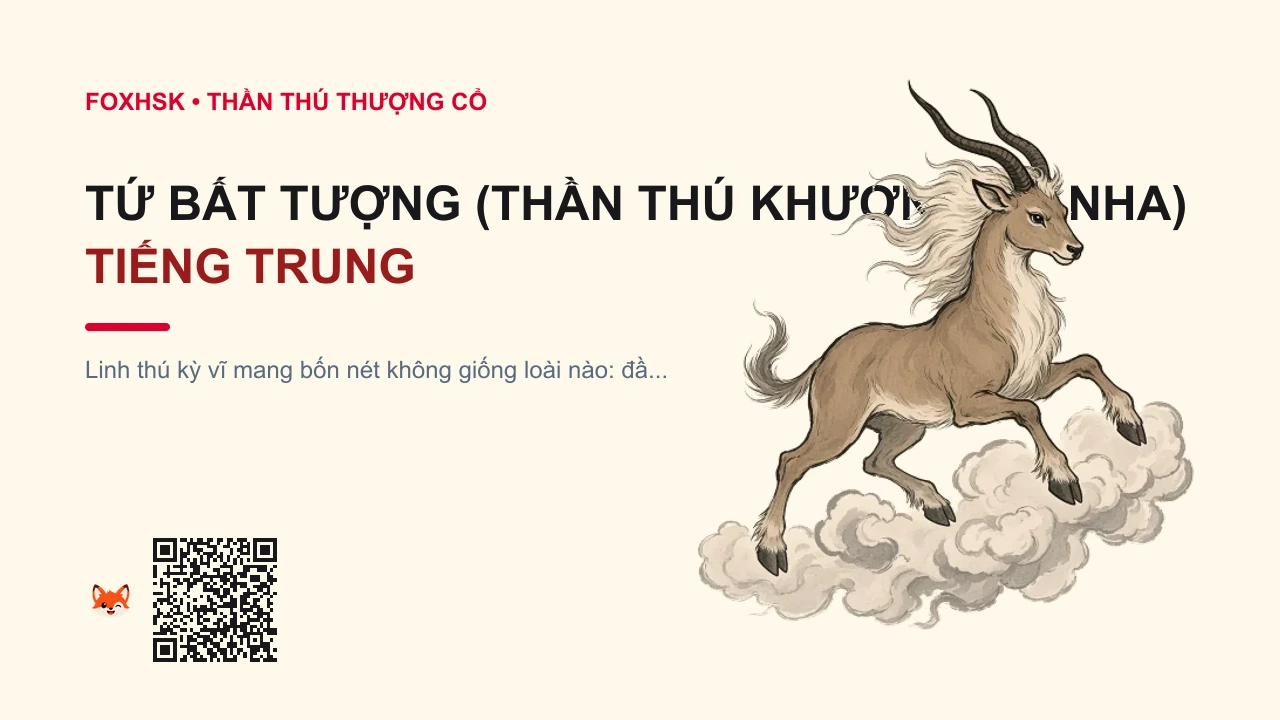 Tứ Bất Tượng (Thần Thú Khương Tử Nha) Tiếng Trung Là Gì? (四不像 - sìbúxiàng) • Nguồn Gốc Phong Thần Diễn Nghĩa,, Dấu Ấn Pop Culture & Phương Pháp Hóa Giải - FoxHSK