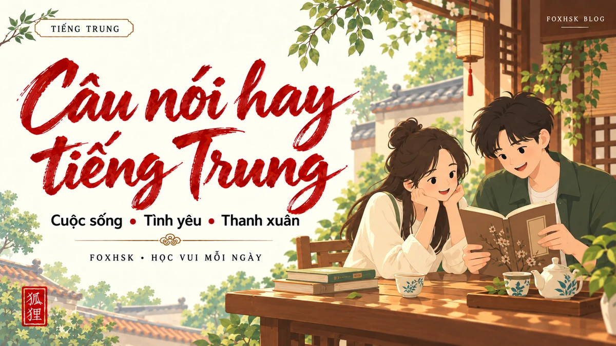 Tuyển Tập Những Câu Nói Hay, Danh Ngôn Tiếng Trung Ý Nghĩa Về Cuộc Sống, Tình Yêu & Thanh Xuân Kèm Pinyin - FoxHSK