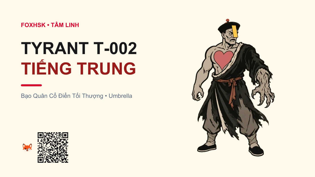 Bạo Quân Cổ Điển Tyrant T-002 Tiếng Trung Là Gì? (暴君T-002 - bàojūn T-002) • Nguồn Gốc Game Resident Evil 1, Dấu Ấn Pop Culture & Phương Pháp Hóa Giải - FoxHSK