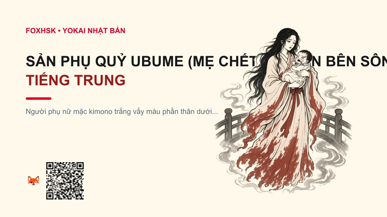 Sản Phụ Quỷ Ubume (Mẹ Chết Ôm Con Bên Sông Sương Mù) Tiếng Trung Là Gì? (产女 - chǎnnǚ) • Nguồn Gốc Dân gian Nhật Bản thời cổ, Dấu Ấn Pop Culture & Phương Pháp Hóa Giải - FoxHSK