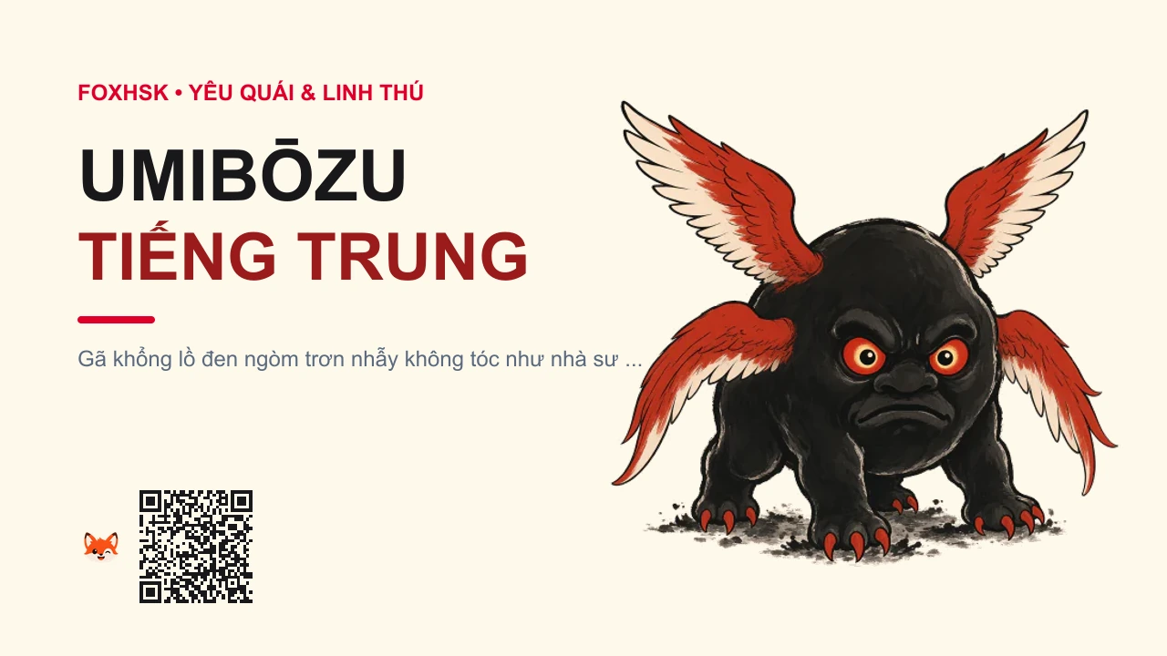 Umibōzu Tiếng Trung Là Gì? (海坊主 - hǎifángzhǔ) • Nguồn Gốc Dân gian ngư dân Nhật, Dấu Ấn Pop Culture & Phương Pháp Hóa Giải - FoxHSK