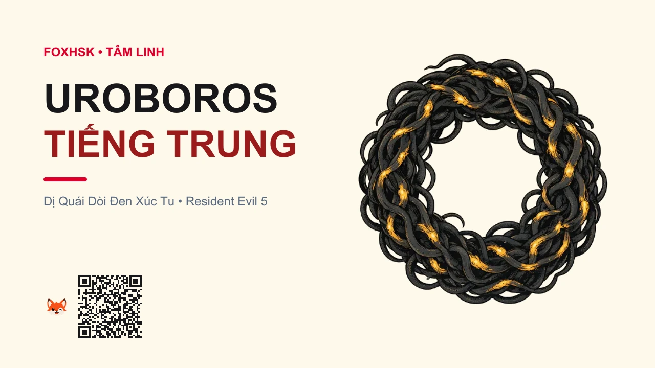 Dị Quái Dòi Đen Xúc Tu Uroboros Tiếng Trung Là Gì? (衔尾蛇病毒体 - xiánwěishé bìngdútǐ) • Nguồn Gốc Game Resident Evil 5, Dấu Ấn Pop Culture & Phương Pháp Hóa Giải - FoxHSK