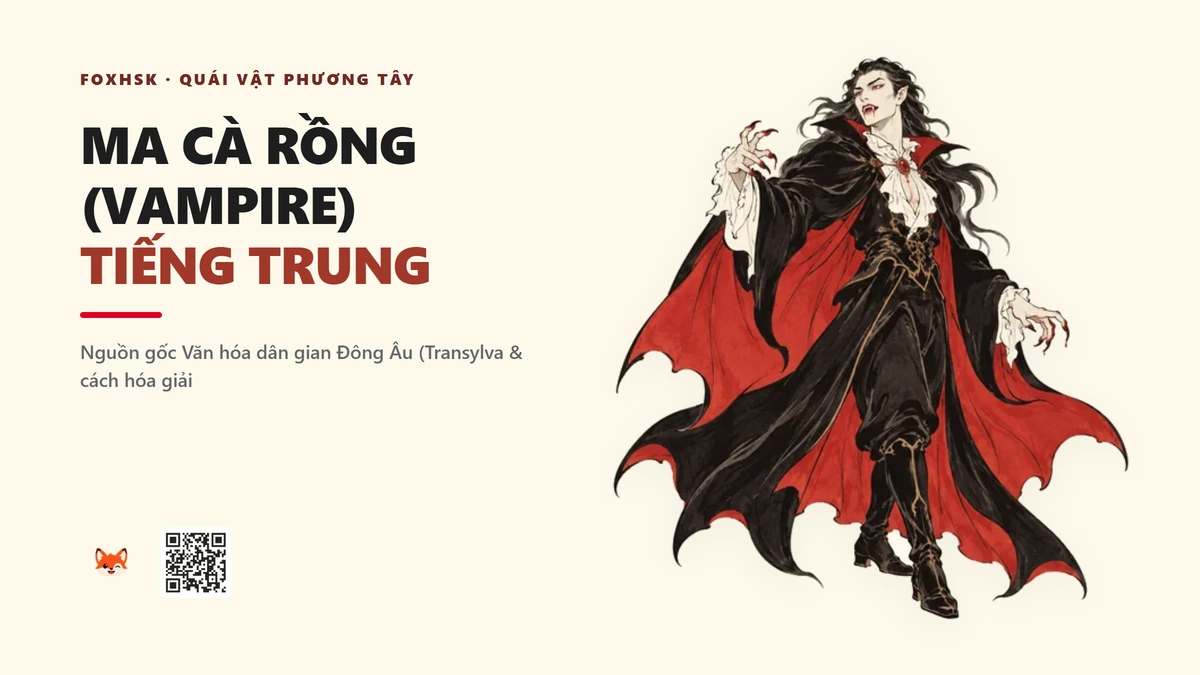 Ma Cà Rồng (Vampire) Tiếng Trung Là Gì? (吸血鬼 - xīxuèguǐ) • Bá Tước Dracula Huyền Thoại, Kiệt Tác Bram Stoker & Game Castlevania - FoxHSK