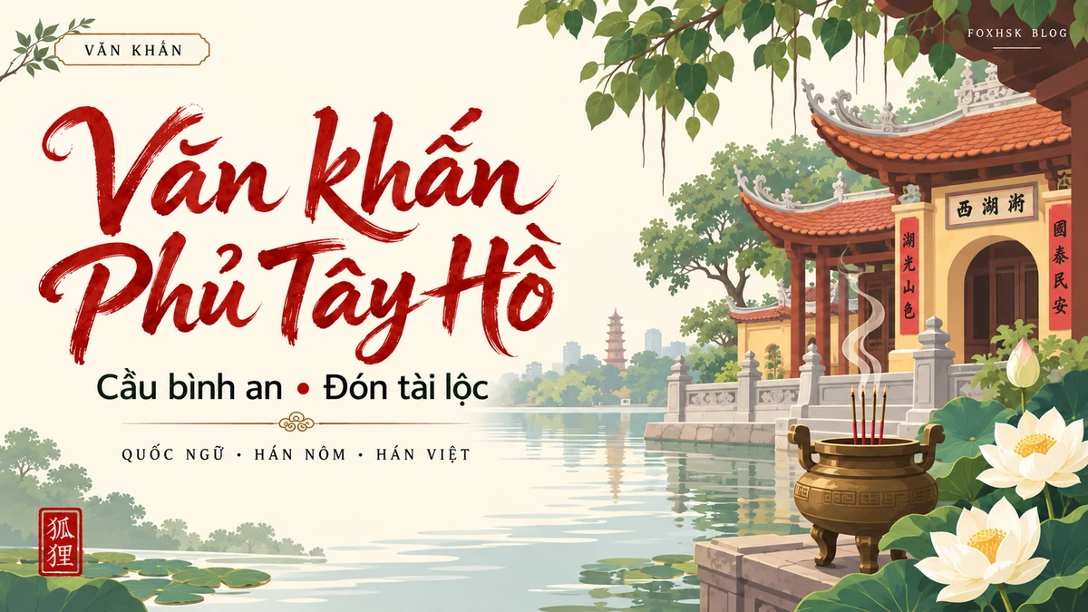 Văn Khấn Phủ Tây Hồ Cầu Bình An Tài Lộc Chuẩn Tín Ngưỡng Tam Tòa Thánh Mẫu - FoxHSK
