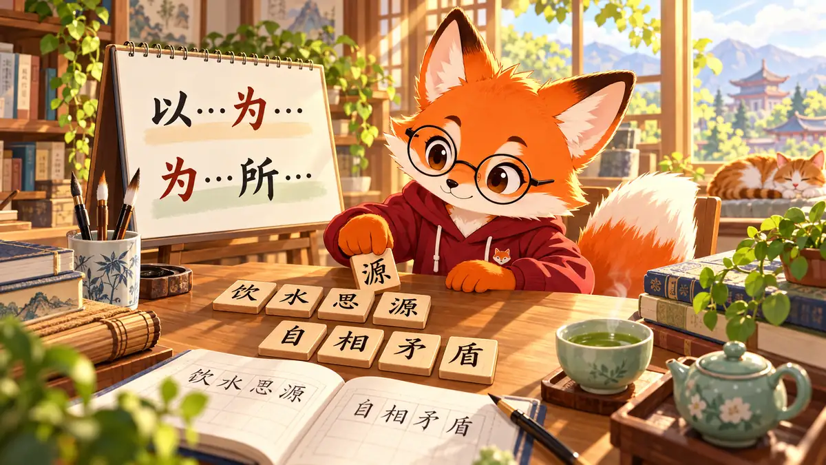 Văn Ngôn Trong Tiếng Hán Hiện Đại (Chương 3): Các Khung Cấu Trúc Cố Định Nguồn Gốc Văn Ngôn & Thành Ngữ Bốn Chữ (文言固定格式与四字成语) - FoxHSK