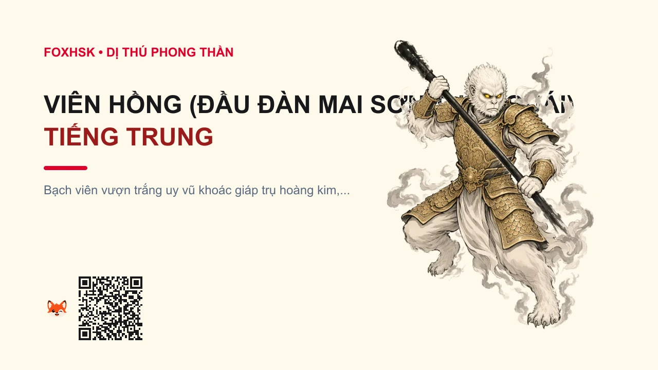 Viên Hồng (Đầu Đàn Mai Sơn Thất Quái) Tiếng Trung Là Gì? (袁洪 - yuánhóng) • Nguồn Gốc Phong Thần Diễn Nghĩa,, Dấu Ấn Pop Culture & Phương Pháp Hóa Giải - FoxHSK