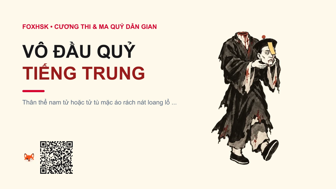 Vô Đầu Quỷ Tiếng Trung Là Gì? (无头鬼 - wútóuguǐ) • Nguồn Gốc Liêu Trai Chí Dị, Duyệt, Dấu Ấn Pop Culture & Phương Pháp Hóa Giải - FoxHSK