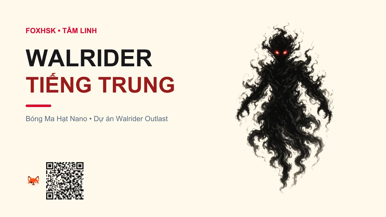 Bóng Ma Hạt Nano Walrider Tiếng Trung Là Gì? (瓦尔里德 - wǎ'ěrlǐdé) • Nguồn Gốc Game Outlast (Hầm ngầm, Dấu Ấn Pop Culture & Phương Pháp Hóa Giải - FoxHSK