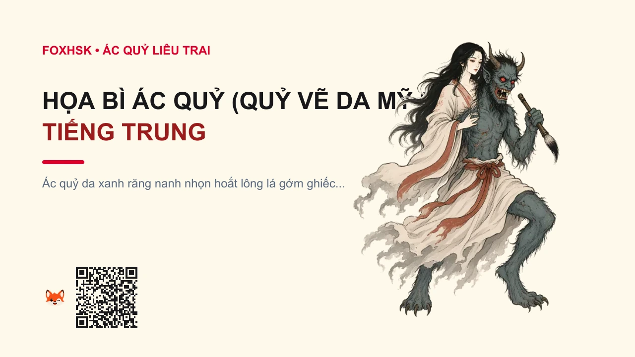 Họa Bì Ác Quỷ (Quỷ Vẽ Da Mỹ Nữ) Tiếng Trung Là Gì? (画皮鬼 - huàpíguǐ) • Nguồn Gốc Liêu Trai Chí Dị - Họa, Dấu Ấn Pop Culture & Phương Pháp Hóa Giải - FoxHSK