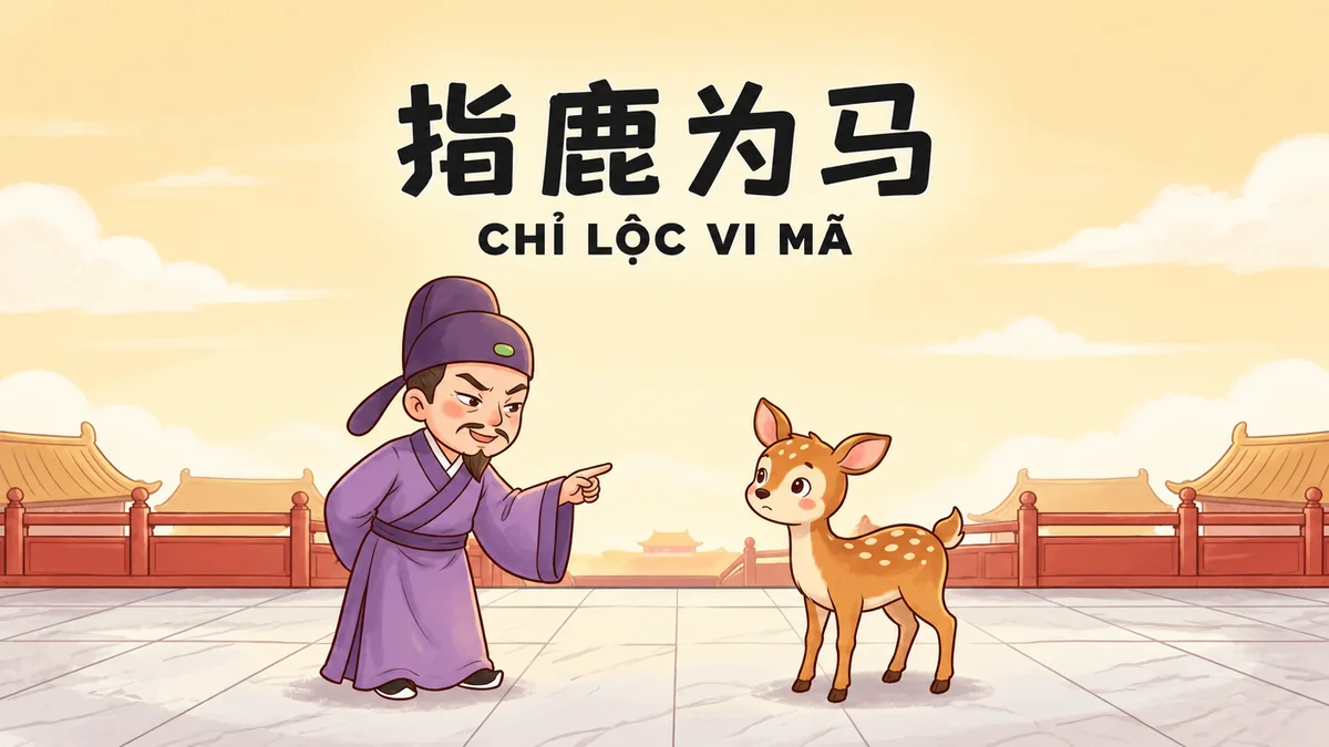 Ý Nghĩa Thành Ngữ Chỉ Lộc Vi Mã (指鹿为马): Điển Cố Triệu Cao Chỉ Hươu Bảo Ngựa & Sự Thao Túng Quyền Lực - FoxHSK
